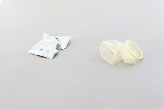 Benutztes Kondom
